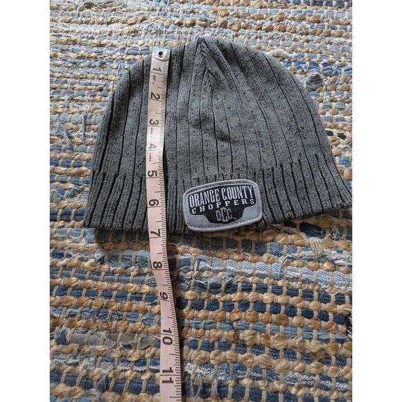 Vtg Orange County Choppers Grey Beanie One Size Fits Most Y2K Retro Lightweight - Picture 5 of 7